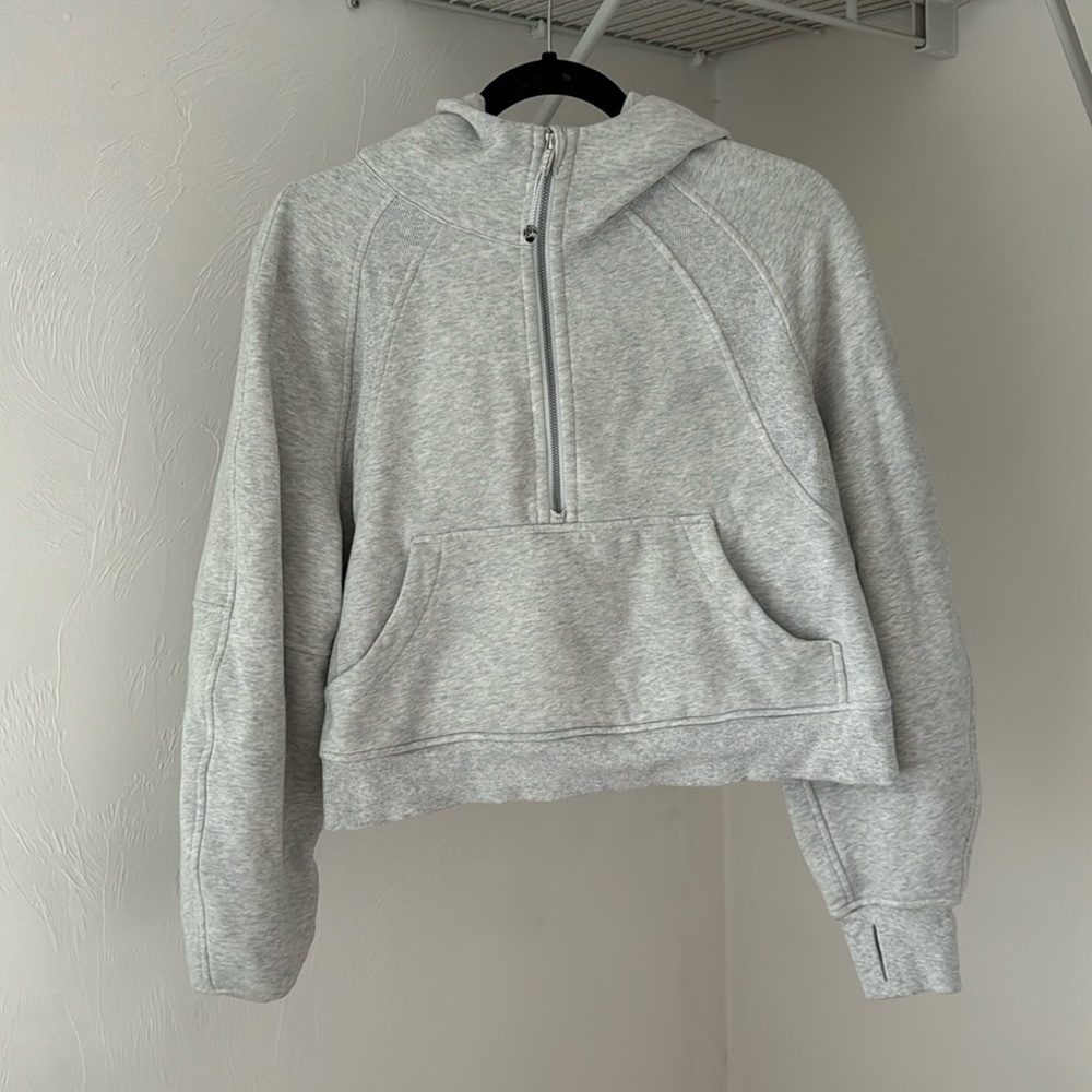 Scuba oversized half zip hoodie